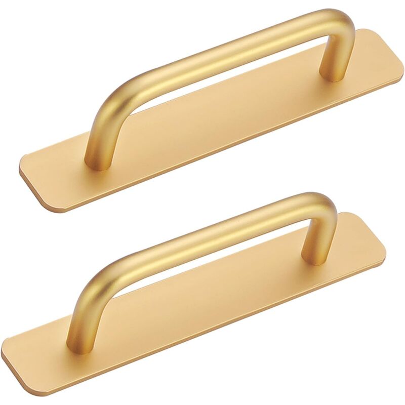 foto del prodotto ymyny maniglie per porte scorrevoli confezione da 2, in alluminio, per mobili, autoadesive, per cucina, camera da letto 148 mm, oro 
