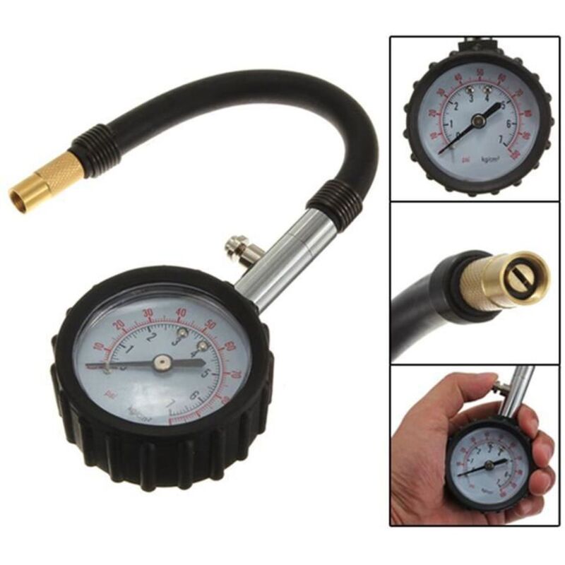 foto del prodotto ymyny manometro per pneumatici crediri, manometro di riempimento a quadrante, 0 100 psi pneumatico, auto, moto