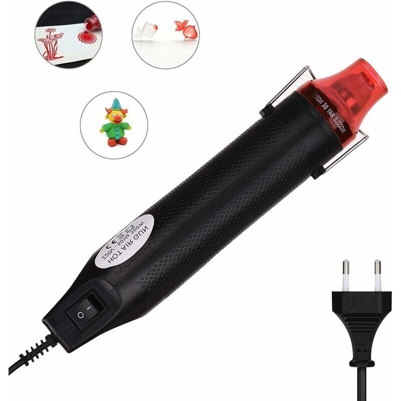 foto del prodotto ymyny - mini pistola termica pistola ad aria calda portatile, mini pistola termica elettrica da 300 w, strumento per goffratura fai da te, per goffratura di pellicole termoretraibili o asciugatura.