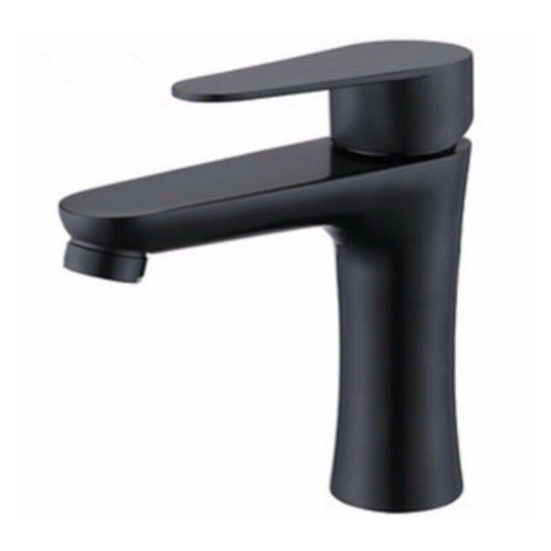 foto del prodotto ymyny miscelatore monocomando per lavabo moderno rubinetto per bagno caldo e freddo regolabile nero opaco