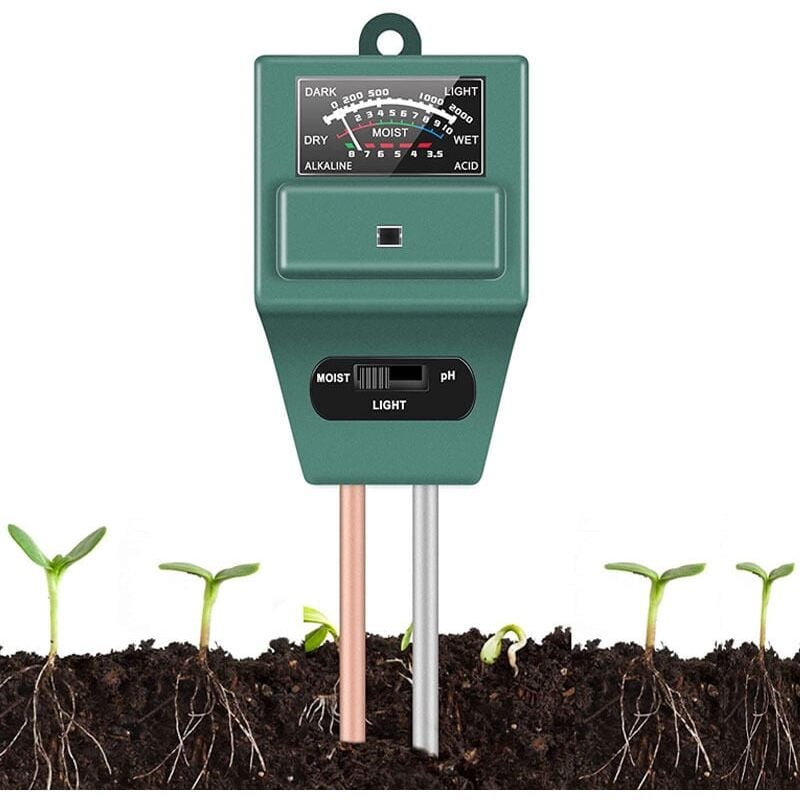 foto del prodotto ymyny misuratore di ph del terreno tester di umidit del terreno 3 in 1 st02 con luce per casa, giardino, prato, fattoria, piante da interno e da