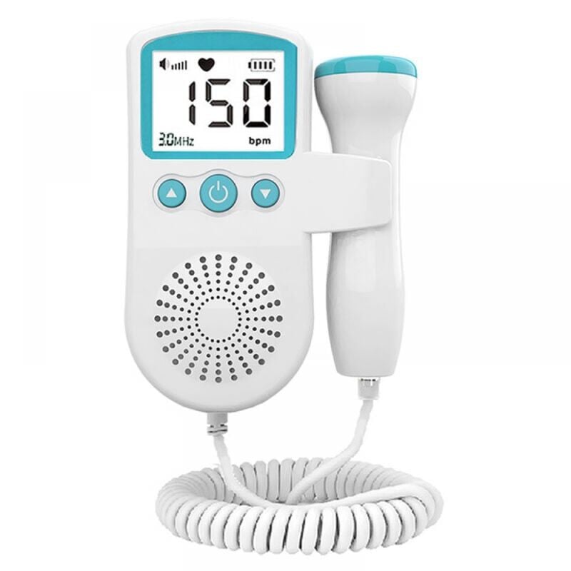 foto del prodotto ymyny monitor della frequenza cardiaca fetale doppler per la gravidanza rilevatore della frequenza cardiaca fetale con intervallo di misurazione
