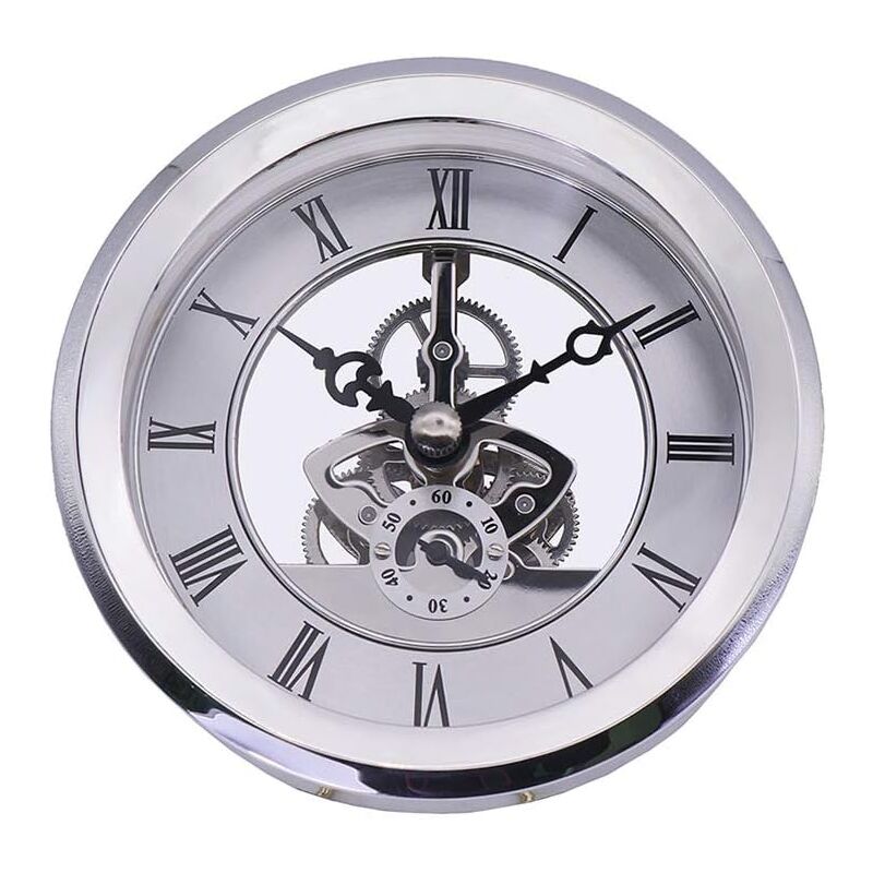 foto del prodotto ymyny orologio da incasso, inserti trasparenti per orologio scheletrato da 4 1 16 pollici 103 mm con numeri romani, movimento al quarzo,