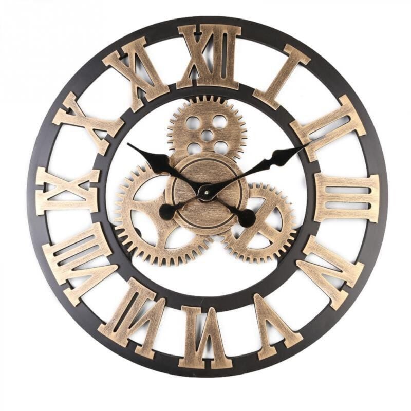 foto del prodotto ymyny orologio da parete creativo retr in stile europeo 3d silenzioso, orologio da parete industriale, orologio da parete con personalit artistica,