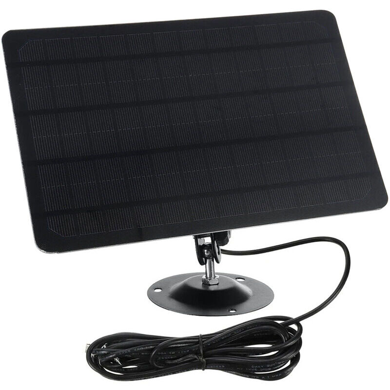 foto del prodotto ymyny pannello solare micro usb crediri da 10 w, 5 v, 2000 mah, rotazione a 360 gradi, impermeabile, montaggio a parete, pannello solare in silicio