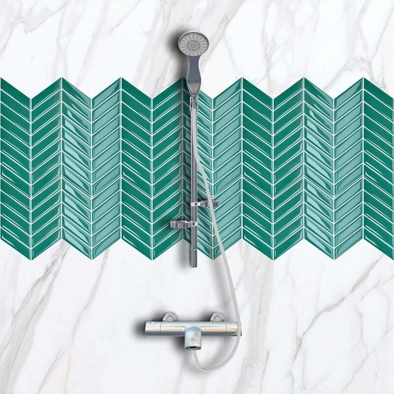 foto del prodotto ymyny paraschizzi da cucina adesivi per piastrelle da bagno, piastrelle adesive impermeabili, piastrelle decorative da parete, 4 pezzi