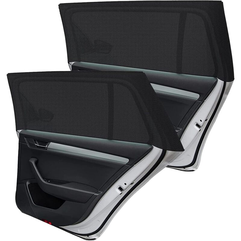 foto del prodotto ymyny parasole per auto confezione da 2, blocca i raggi uv, compatibile con la maggior parte delle auto nero nero, xl 