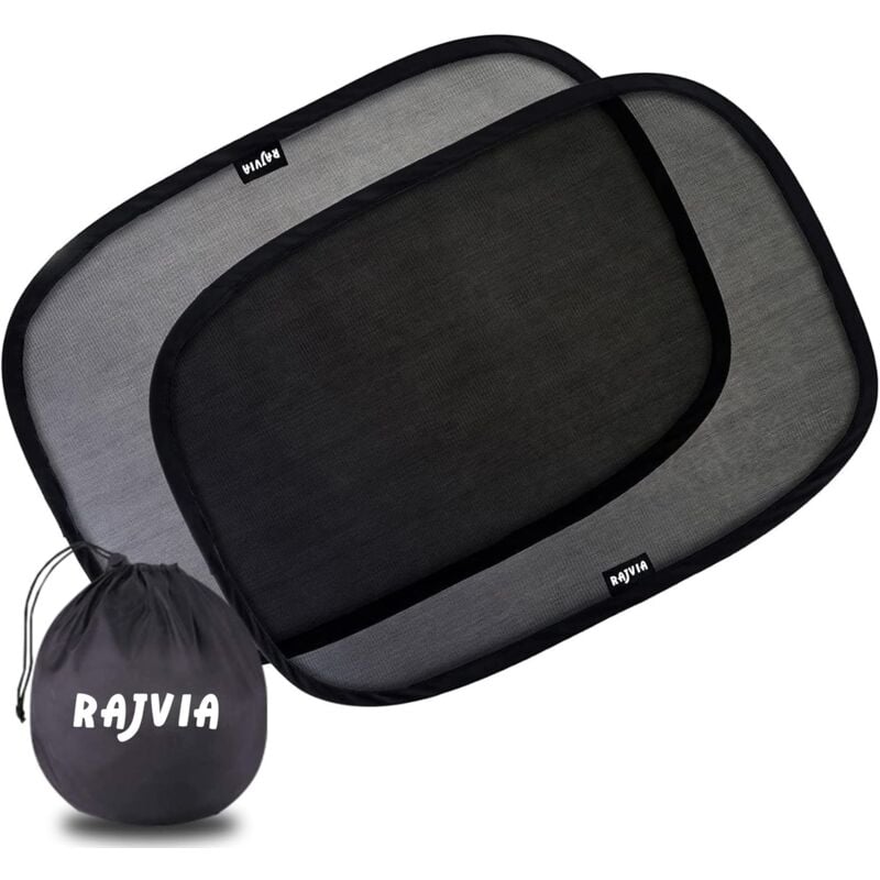 foto del prodotto ymyny parasole per auto per bambini, con protezione uv certificata confezione da 2 , parasole autoadesivo, parasole per auto, 51 cm x 31 cm nero .