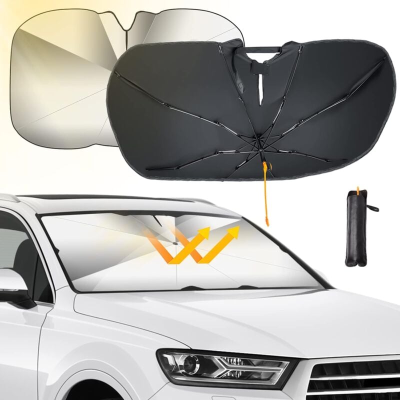 foto del prodotto ymyny parasole per parabrezza anteriore per auto parasole pieghevole automatico per parabrezza con asta flessibile regolabile a 360 , parasole per