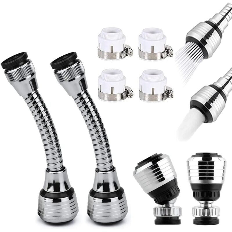 foto del prodotto ymyny parti per rubinetti a risparmio idrico, ugello per rubinetto, prolunga per rubinetto, ugello con filtro a risparmio idrico, contiene 4
