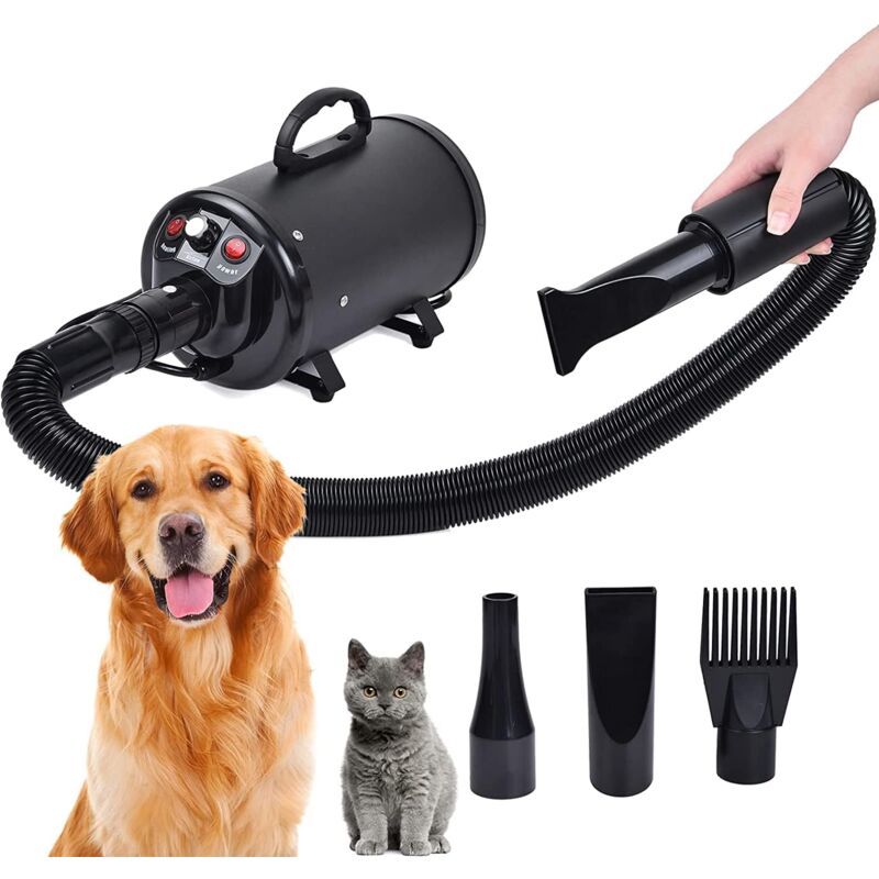 foto del prodotto ymyny petmoko soffiatore per cani 4,5 cv 2200 w e asciugacapelli per cani con temperatura regolabile, asciugacapelli per animali domestici,