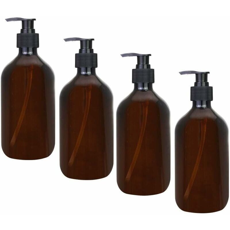 foto del prodotto ymyny pezzi flaconi erogatori ambrati 500 ml flaconi pompa ambrati flaconi vuoti in plastica ambrata per lozione gel doccia sapone per le mani