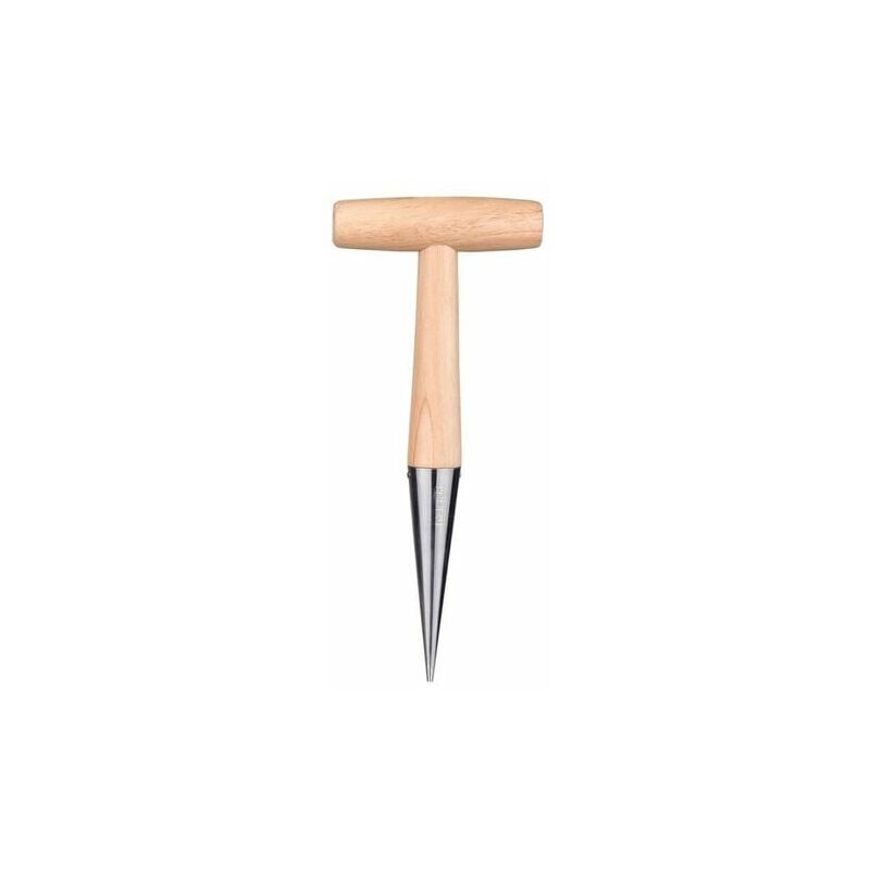 foto del prodotto ymyny piantatrice per bulbi con punta in acciaio 28 cm piantatrice manuale con manico in legno massello strumento da giardinaggio lo ron