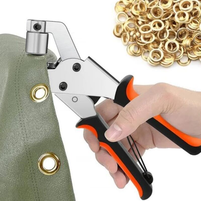 immagine 0 del prodotto ymyny pinza per occhielli con 300 pezzi interno 10 mm occhielli metallici, set professionale per punzonatura occhielli per pelle tessuto telone