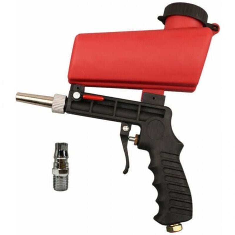 foto del prodotto ymyny pistola sabbiatrice pneumatica portatile 90psi, macchina sabbiatrice portatile in alluminio leggero, strumento regolabile a gravit 
