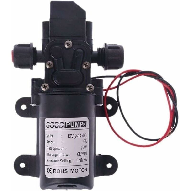 foto del prodotto ymyny pompa dell acqua 12v per campeggio, auto, dc 12v 60w 130pi 6l min, pompa di adescamento a membrana ad alta pressione, pompa dell acqua per