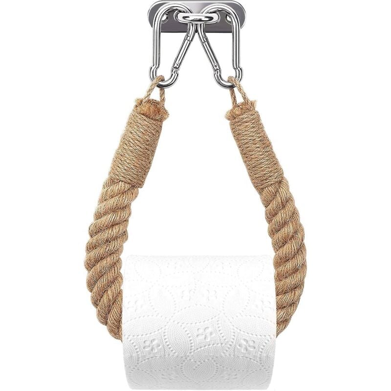 foto del prodotto ymyny porta carta igienica porta asciugamani in corda di canapa per bagno e cucina, porta carta igienica giallo 