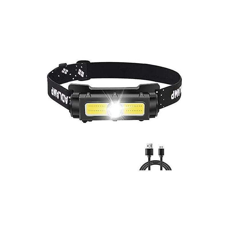 foto del prodotto ymyny potente lampada frontale 1000 lumen, lampada frontale a led ricaricabile con luce bianca rossa e magnete staccabile 7 modalit torcia frontale