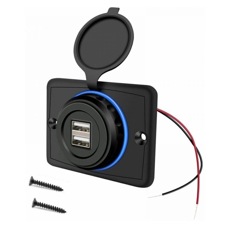 foto del prodotto ymyny presa usb 12v porta usb 12v doppia presa usb campeggio auto 12v, caricabatteria per auto usb 3.1a, caricabatteria per auto usb per auto