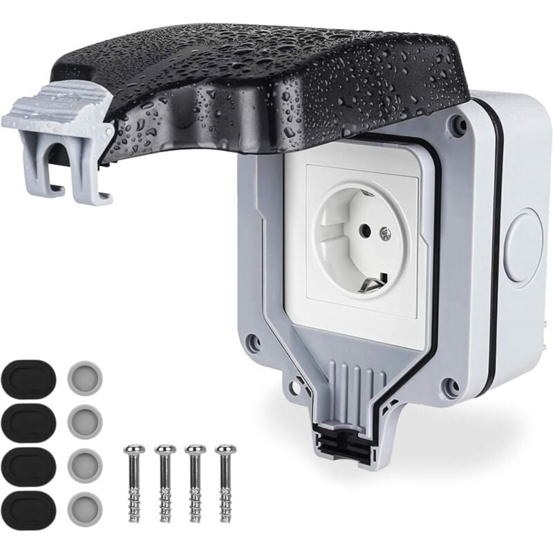 foto del prodotto ymyny prese esterne resistenti alle intemperie prese di corrente commutate impermeabili ip66, prese elettriche a muro con coperchio, prese di