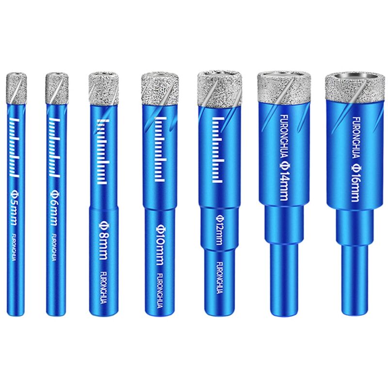 foto del prodotto ymyny punte diamantate, set di 7 punte diamantate per piastrelle, punte diamantate per metallo, 5 6 8 10 12 14 16 mm per piastrelle in ceramica,