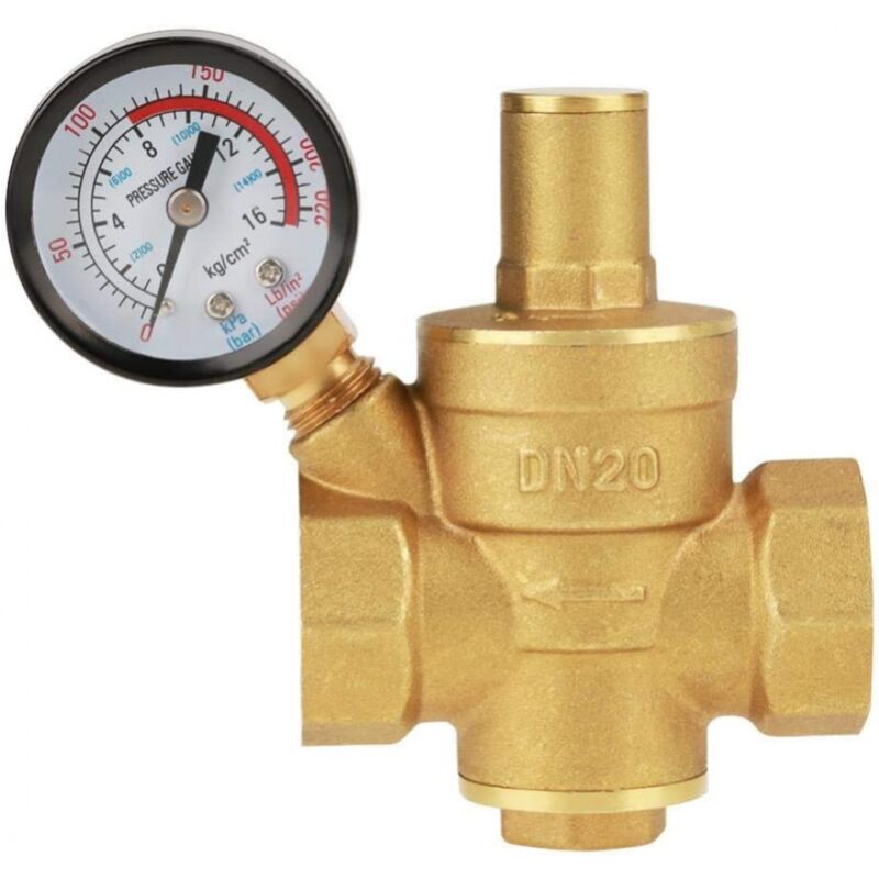foto del prodotto ymyny regolatore di pressione riduttore di pressione dell acqua regolabile in ottone dn20, valvola di sicurezza regolabile, regolatore di pressione
