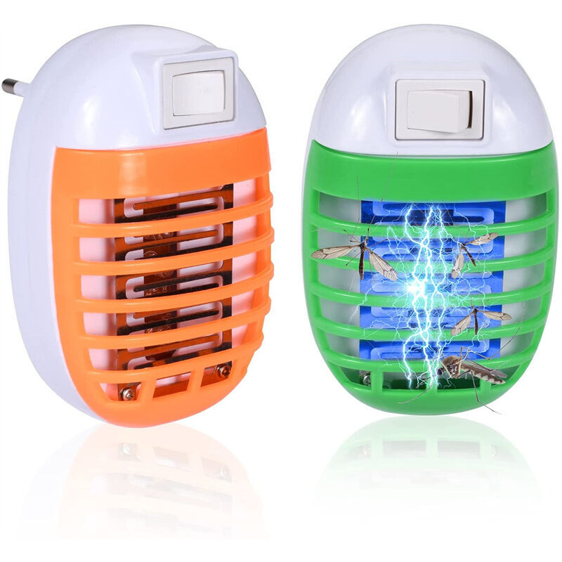foto del prodotto ymyny repellente elettrico per zanzare uv da 4 w, repellente per mosche, repellente elettrico per zanzare, spina in confezione da 2
