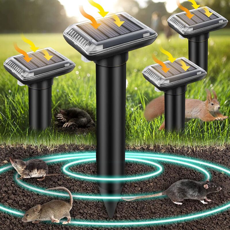 foto del prodotto ymyny repellente per talpe solare, repellente per talpe ad ultrasuoni, repellente per talpe ad ultrasuoni solare, eliminazione delle talpe ad