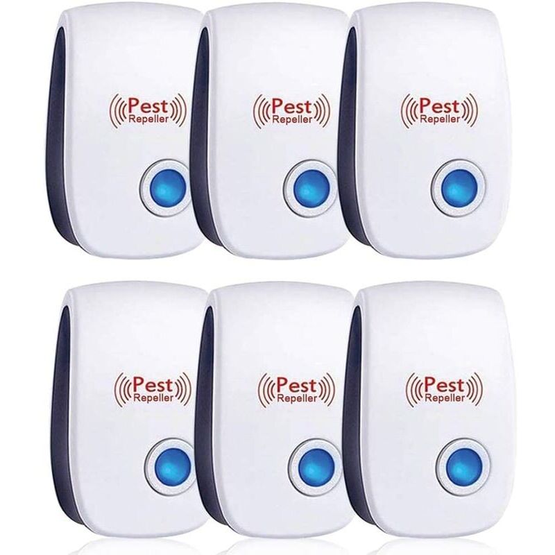 foto del prodotto ymyny repellente per topi ad ultrasuoni crediri, confezione da 6 repellenti per topi e ratti ad ultrasuoni, efficace contro topi, ratti, mosche,
