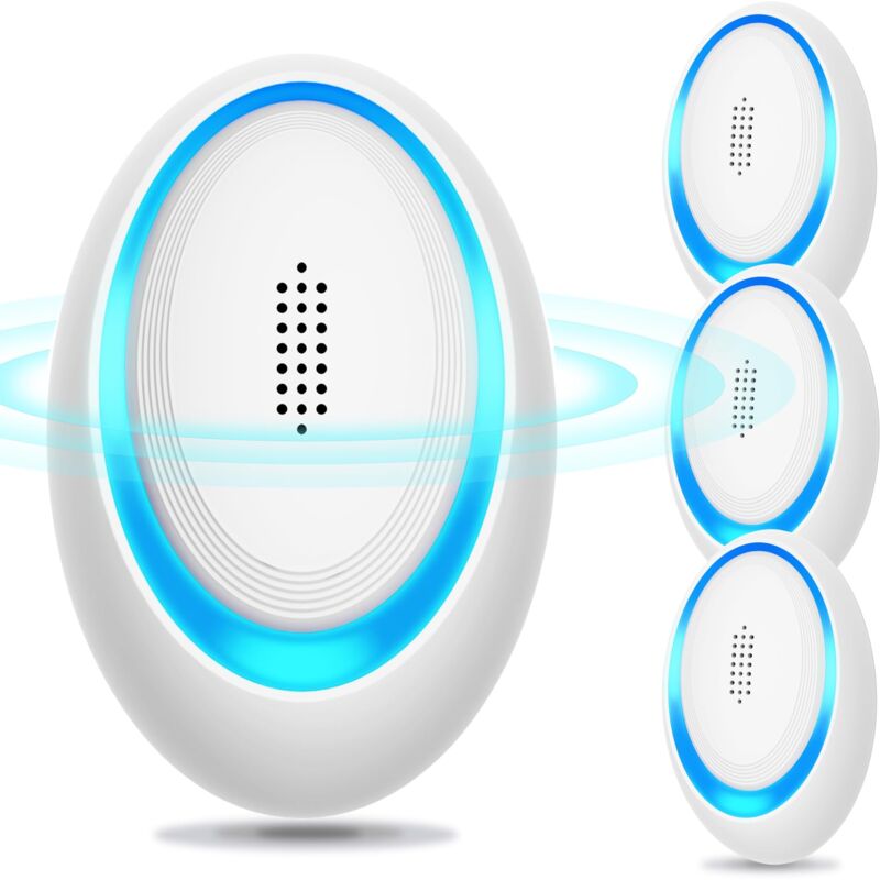 foto del prodotto ymyny repellente per zanzare ad ultrasuoni, repellente per topi ad ultrasuoni, 4 confezioni, dispositivo repellente efficace per topi per respingere