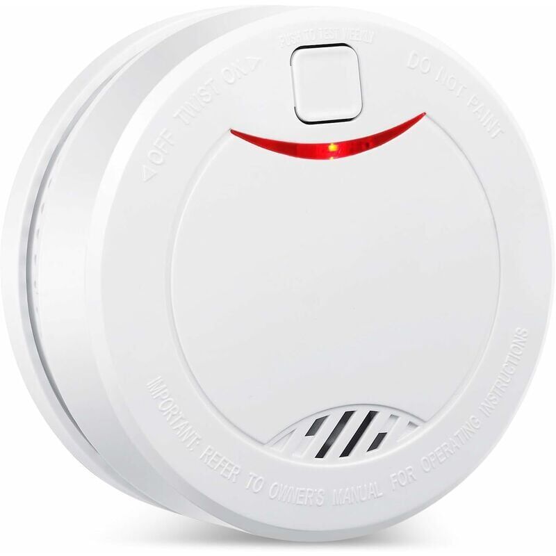 foto del prodotto ymyny rilevatore di fumo con batteria da 10 anni, rilevatore di incendio con sensore fotoelettrico, test automatizzato, premio reddot, per