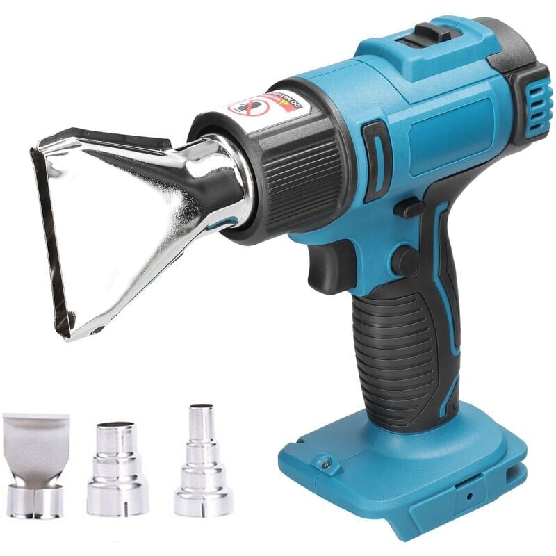 foto del prodotto ymyny riscaldatore senza fili crediri con batteria al litio e 2 ugelli, compatibile con batteria al litio makita 18v, multicolore