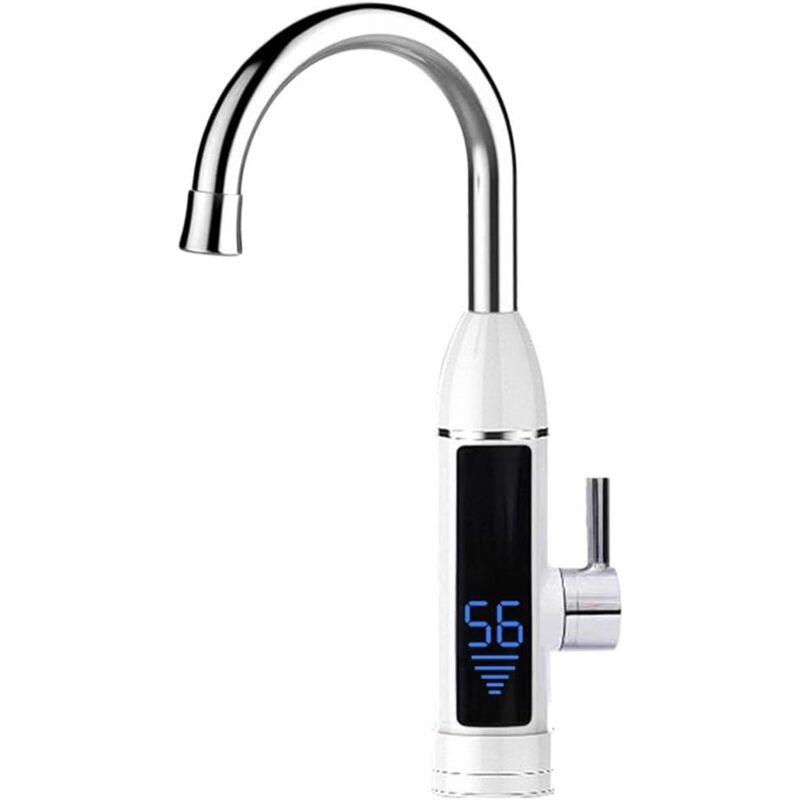 foto del prodotto ymyny rubinetto elettrico, 3000 w, rubinetto per lavandino con display a led della temperatura, riscaldatore del rubinetto girevole a 360 , per