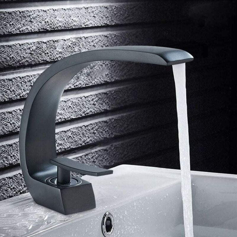 foto del prodotto ymyny rubinetto nero crediri, rubinetto per lavandino del bagno, rubinetto per lavabo, rubinetto per lavandino, rubinetto miscelatore, rubinetto