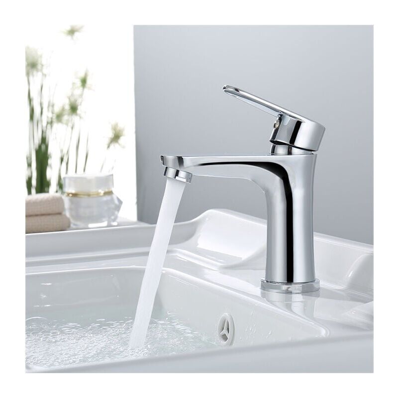 foto del prodotto ymyny rubinetto per bagno cromato, miscelatore per lavabo a due vie, rubinetto per lavabo in ottone, rubinetti moderni