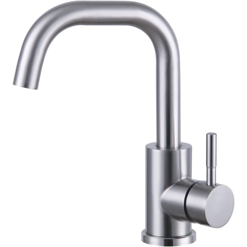 foto del prodotto ymyny rubinetto per il bagno crediri, girevole a 360 , rubinetto per lavabo, a forma di l, beccuccio alto, facile installazione, rubinetto per