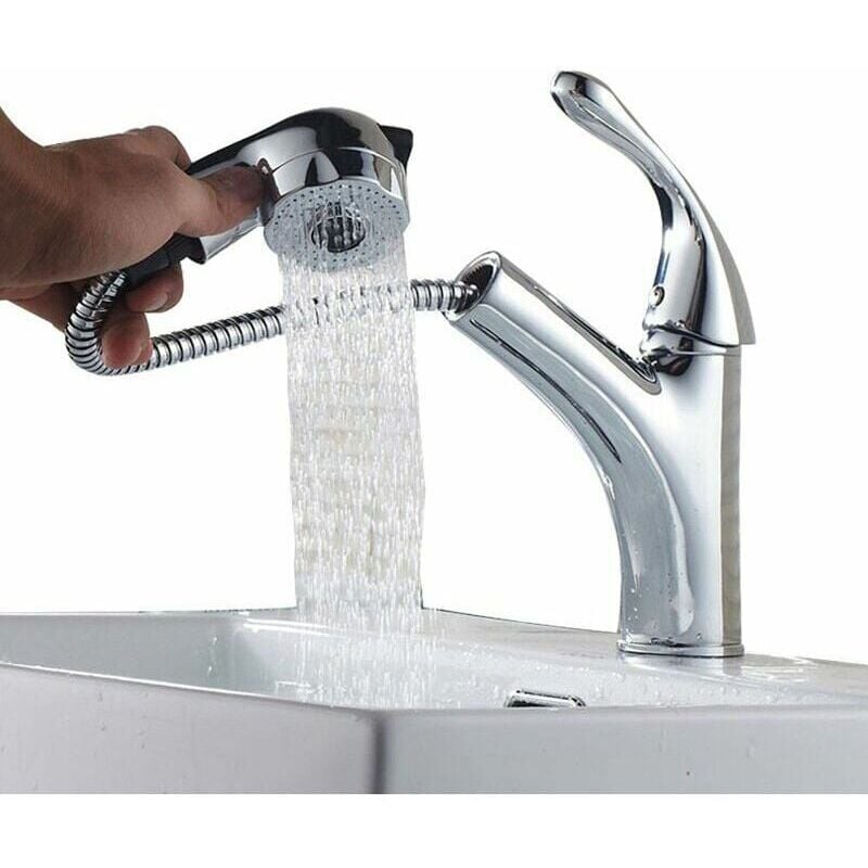 foto del prodotto ymyny rubinetto per lavello con doccetta estraibile, rubinetto per lavello da cucina con maniglia singola e rubinetto per lavabo in ottone
