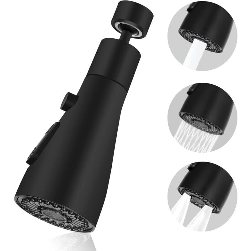 foto del prodotto ymyny rubinetto spruzzatore per lavello da cucina aeratore girevole a 360 , ugello per rubinetto da cucina a 3 modalit , per aeratore per rubinetto