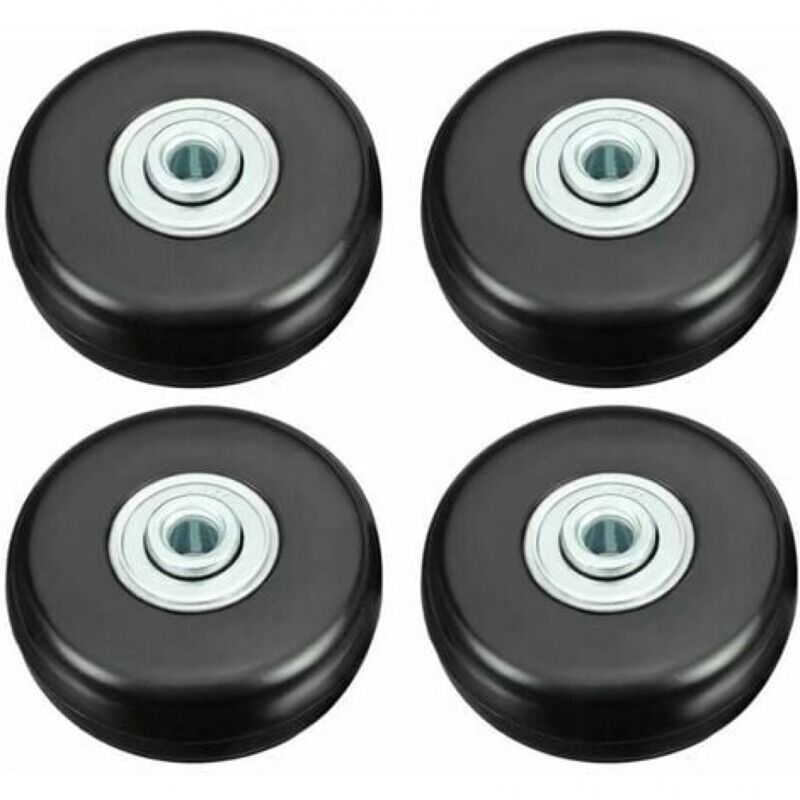 foto del prodotto ymyny ruote per valigie, ruote per riparazione valigie per bagagli, resistenti, 50 mm, in gomma, universali, girevoli, di ricambio, per trasporto,