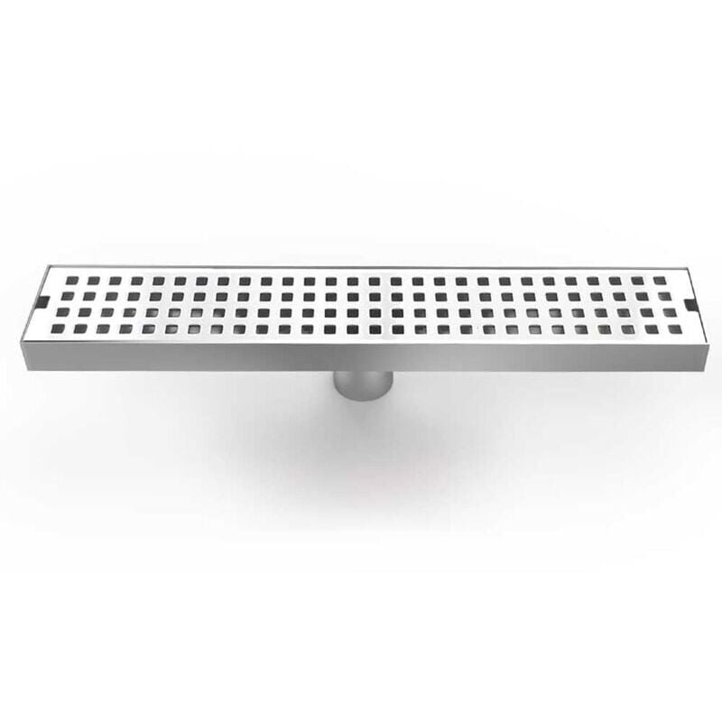foto del prodotto ymyny scarico doccia 40cm, scarico doccia in acciaio inox per bagno piastrellato, con dispositivo deodorante e filtro per capelli
