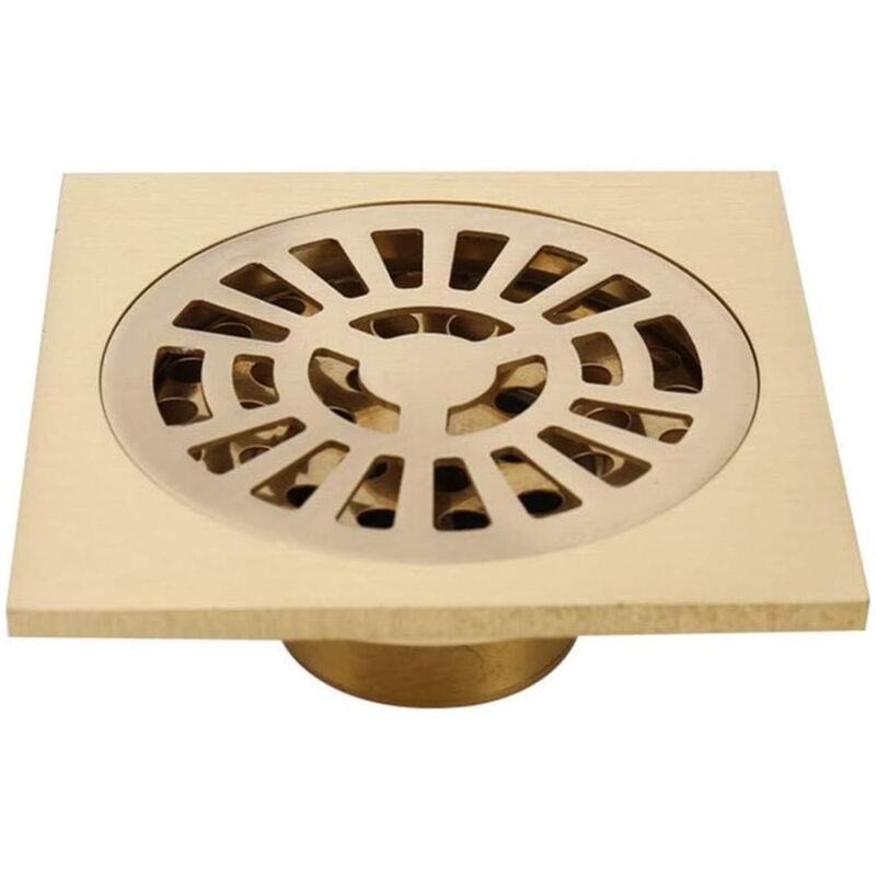 foto del prodotto ymyny scarico per pavimento doccia in ottone quadrato da 4 con coperchio rimovibile, scolapiatti per cucina, wc