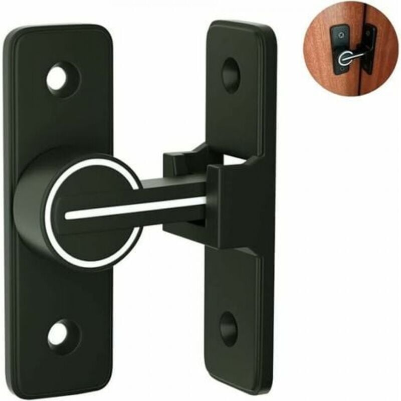 foto del prodotto ymyny serratura per porta interna scorrevole luminosa, gancio per porta inclinabile a 90 , bullone di bloccaggio con fibbia antifurto, per porta,