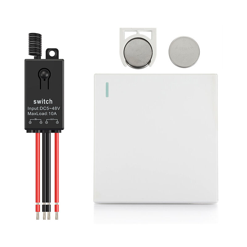 foto del prodotto ymyny set di interruttori e ricevitori wireless crediri, senza cablaggio, senza wifi, telecomando per illuminazione a led, interruttore del