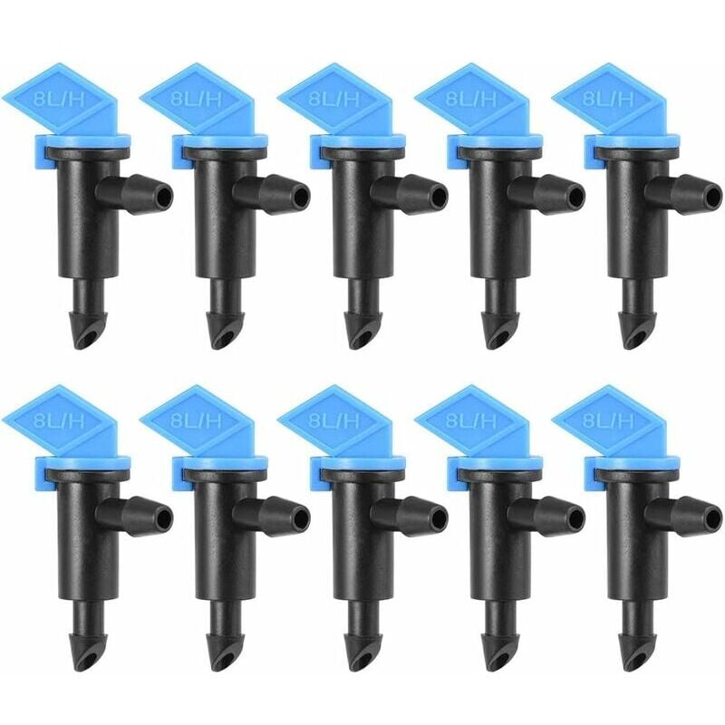 foto del prodotto ymyny sourcing map bandiera 2gph 8l h irrigatore per prato emettitore tubo da 4 7mm 30 pezzi