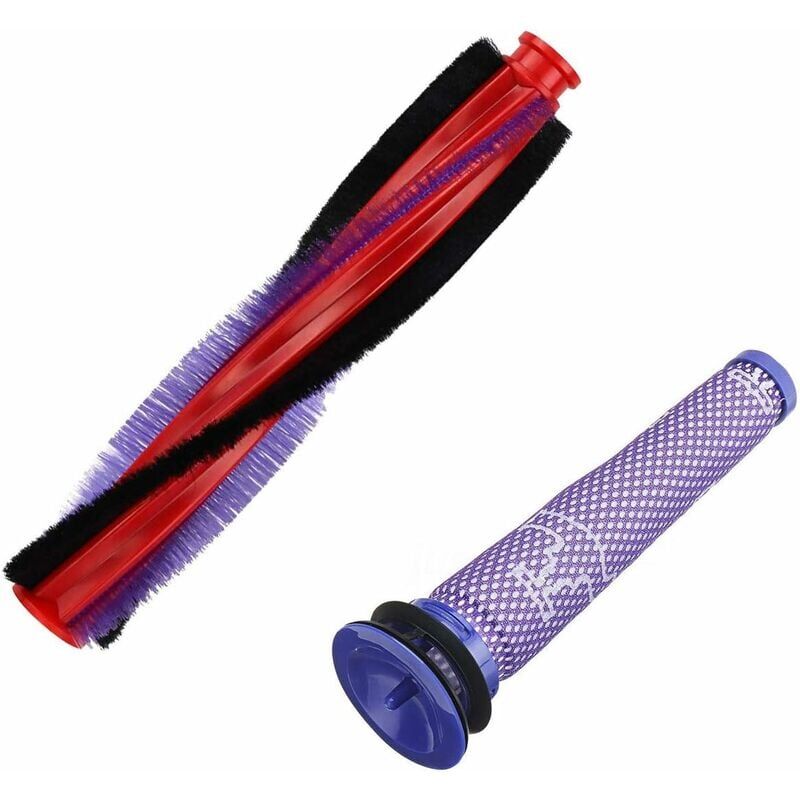foto del prodotto ymyny spazzola a rullo per aspirapolvere compatibile con kit di sostituzione dyson v6 dc59 dc62 sv03 1 spazzola da 185 mm e 1 filtro hepa 