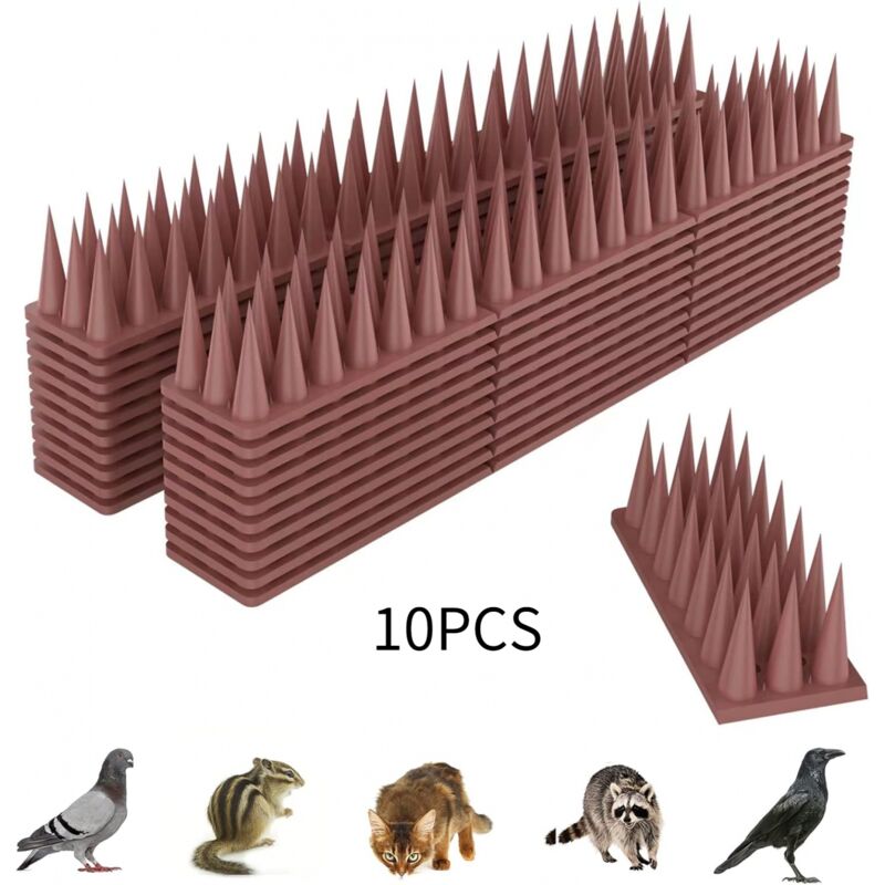 foto del prodotto ymyny spike anti piccioni in plastica, 20 pezzi trappola repellente, anti uccelli per gatti passeri, per balcone finestra, spike adatto agli