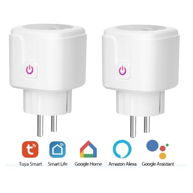 foto del prodotto ymyny spina intelligente wifi confezione da 2, compatibile con alexa, google home e smart life, prese wifi programmabili con telecomando, controllo