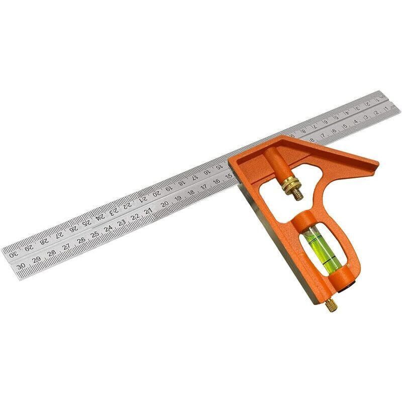 foto del prodotto ymyny squadra combinata righello regolabile multifunzionale da 300 mm strumento di misurazione dell angolo da 12 pollici con livella a bolla e