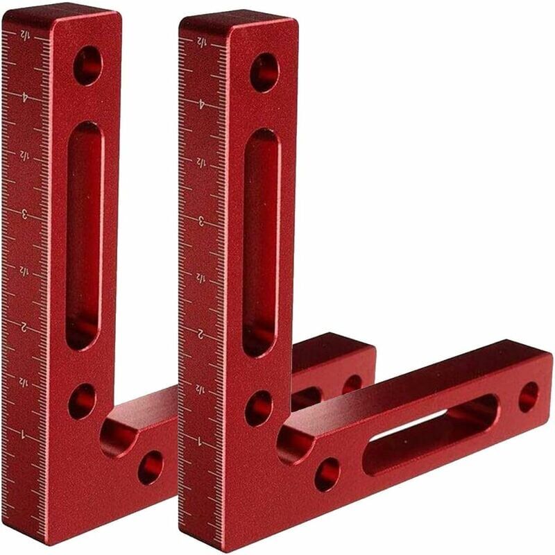 foto del prodotto ymyny squadre di posizionamento in lega di alluminio da 90 gradi squadra di serraggio da 12 x 12 cm, morsetti ad angolo retto, utensile per