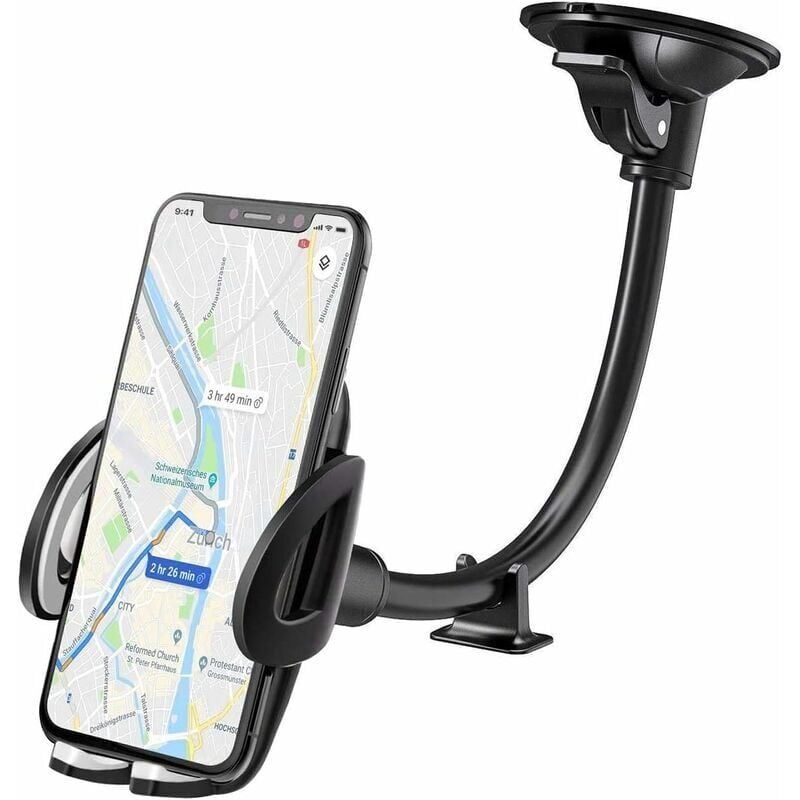 foto del prodotto ymyny supporto per telefono da auto con ventosa, supporto per parabrezza con rotazione a 360 per smartphone e dispositivi gps